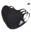 ADIDAS PACK 3 MASCARILLA ADULTO NEGRO FACE COVID LOGO