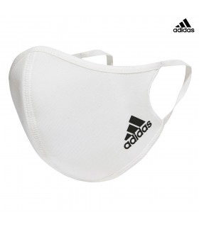 ADIDAS PACK 3 MASCARILLA ADULTO BLANCO FACE COVID LOGO M/L