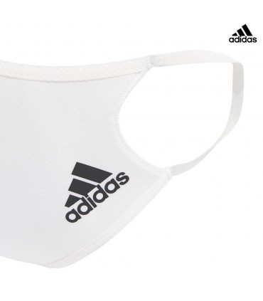 ADIDAS PACK 3 MASCARILLA ADULTO BLANCO FACE COVID LOGO M/L