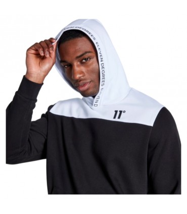 TEXT PRINT BLOCK HOODIE 11D3318 047